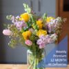weekly flower subscription premium 48 deliveries