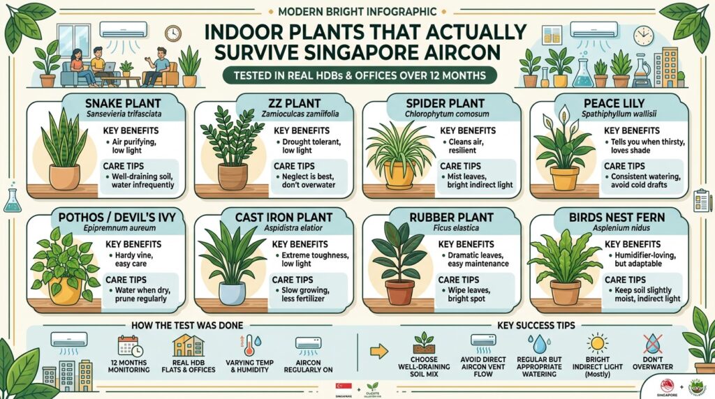 13 indoor plants indoor plant that actually survive Singapore aircon